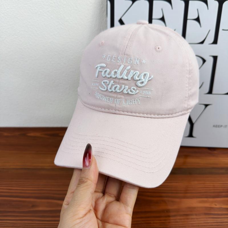 American college style letter embroidery soft top baseball cap women's new spring and summer versatile sunshade cap