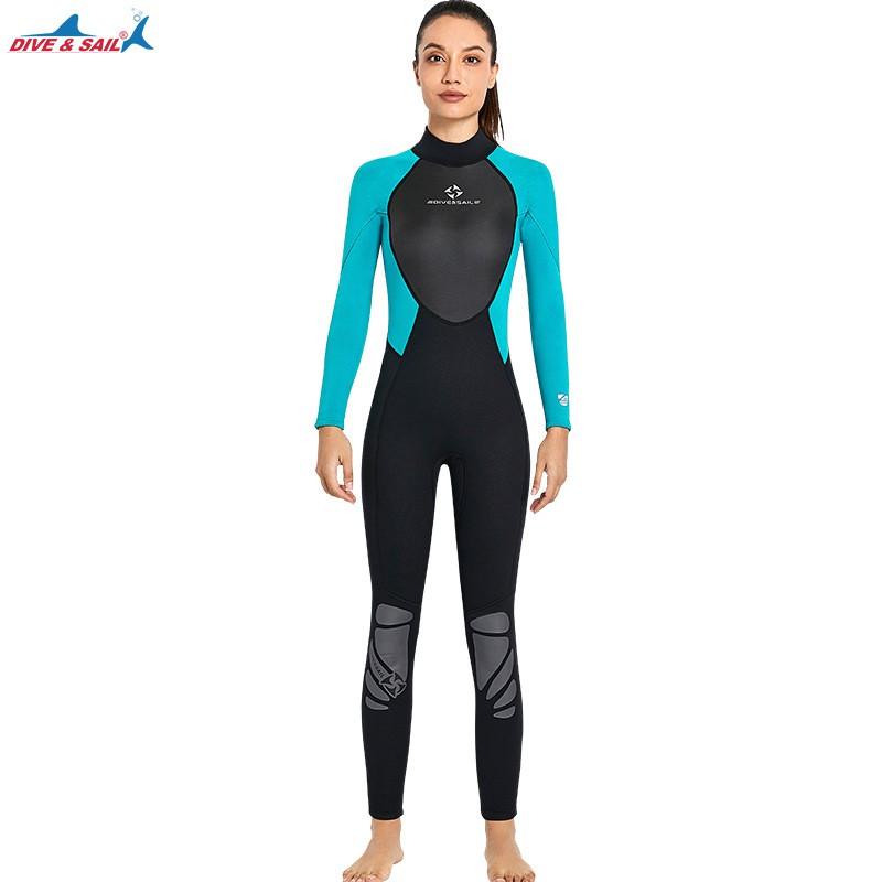 Warm Diving Suit Men s 3MM One-piece Thick Women s Outdoor Cold-proof Snorkeling Surfing Swimsuit XS