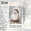 20pcs Winter Forest Christmas Card Illustrations Featuring Santa Claus Reindeer Snowman Handicrafts Holiday Decor Xmas Postcards