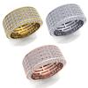 White Zirconium Crystal Alloy Inlaid Ring, Suitable for Women's Party Wedding  To Attend Banquet  Wholesale