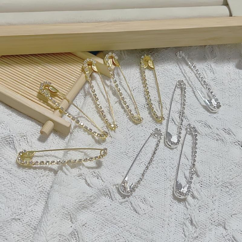 10 ks Dekorativní brože na oblečení Doplňky Elegantní připínáčky s kamínky Rafinované klipy na sukně a klopy