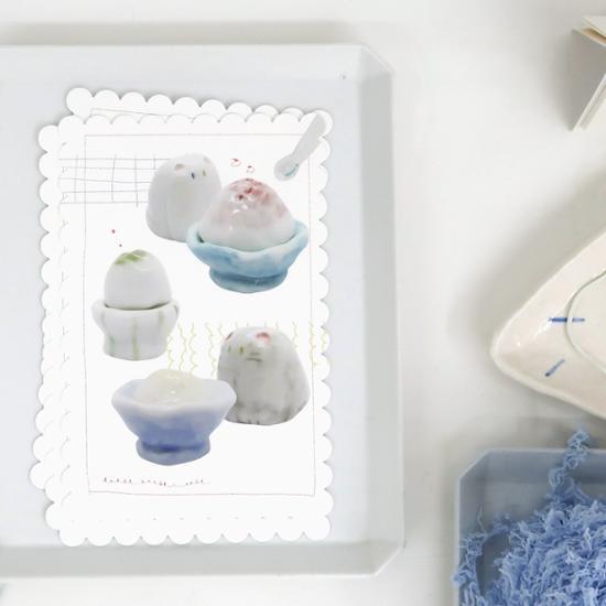 Žiji se šesti kočkami Pohlednice Vyberte 1 z prvních 4 typů, populární fráze v Koreji