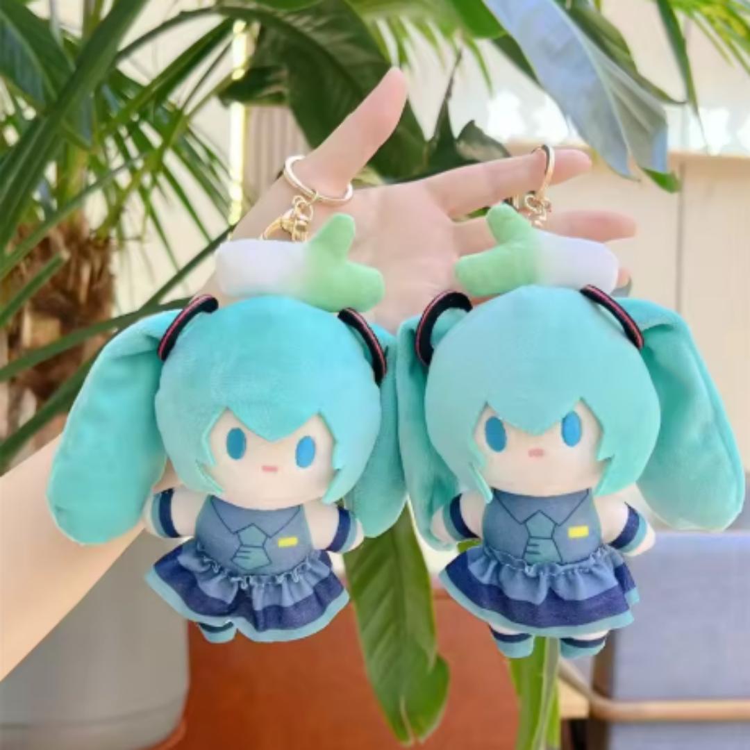 Fashnics Unisex Cute Hatsune Miku Plush Keychain Kawaii Bag Pendant Soft Stuff Accessories For Birthday Gift