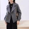 2025 High-End Double-Sided Wool Jacket with Suit Collar - Versatile Women's Fashion for Spring & Autumn