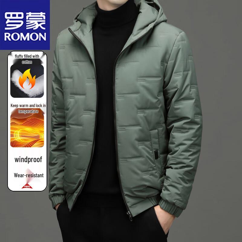 ROMON Men's Hooded Warm Padded Jacket