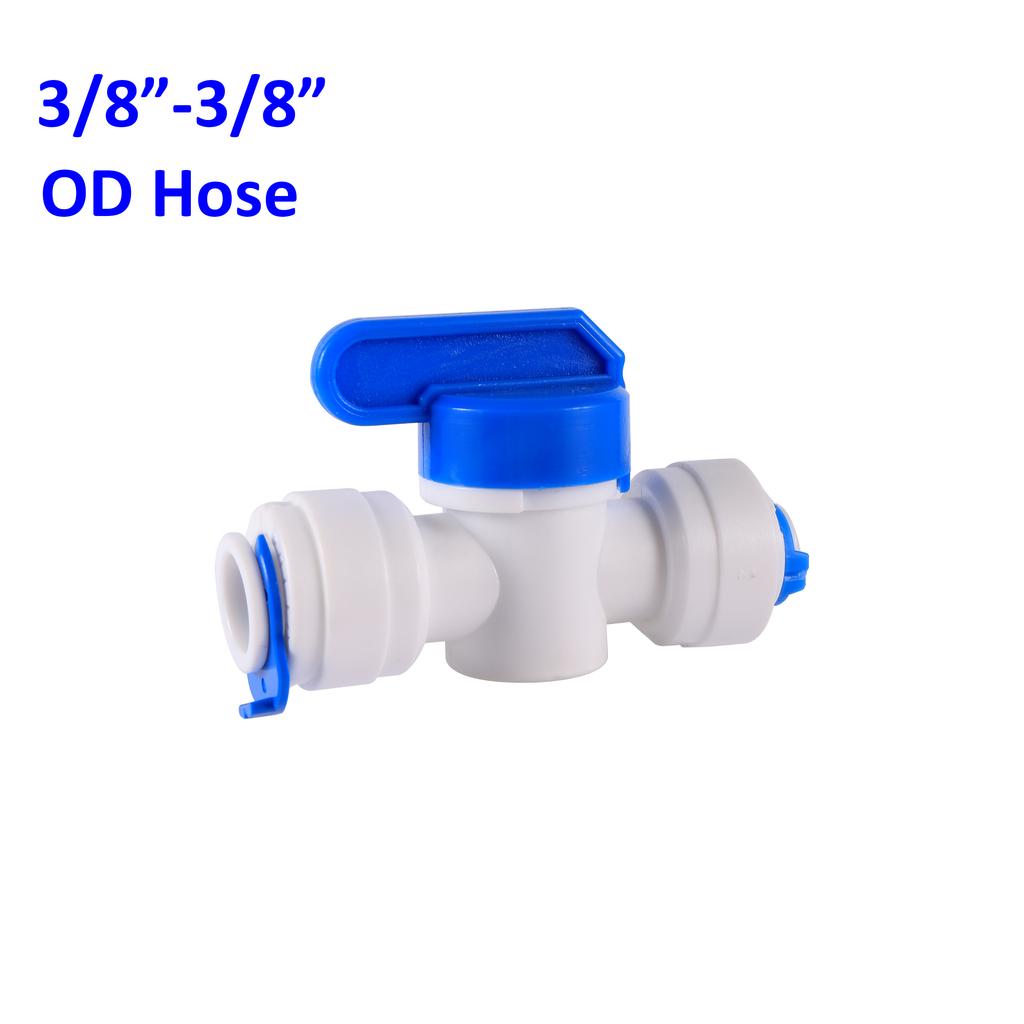 RO Water Straight 1/4" 3/8" OD Hose 1/4"BSP 1/2" Male Thread Quick Connect Fittings Plastic Ball Valve Reverse Osmosis Fitting