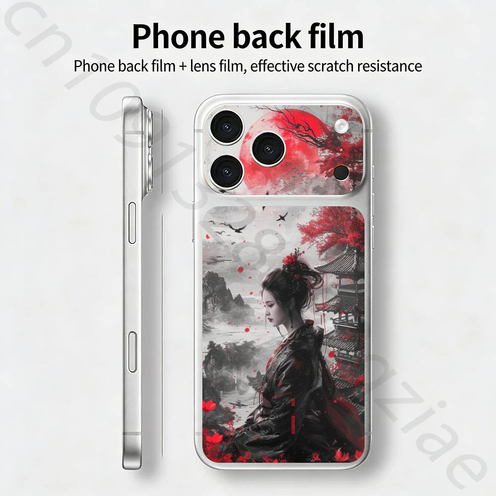 Renaissance Art painting For iPhone 17 pro Max /17 pro Full Cover Decal Skin Wrap 3D Colorful Rear Protective Sticker Film