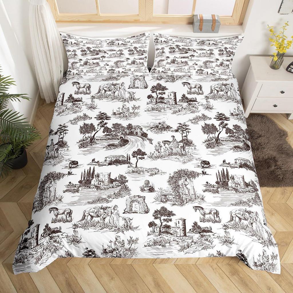 Western Cactus Three-Piece Quilt Cover 3D Digital Printing Bedding Set Bed Cover