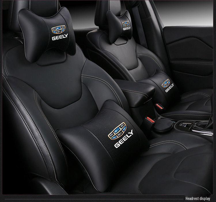 Compatible Geely Car Seat Covers: Fits Borui, Xingrui, Boyue, Emgrand, GS, and Binyue driver's seats with headrest and lumbar support.
