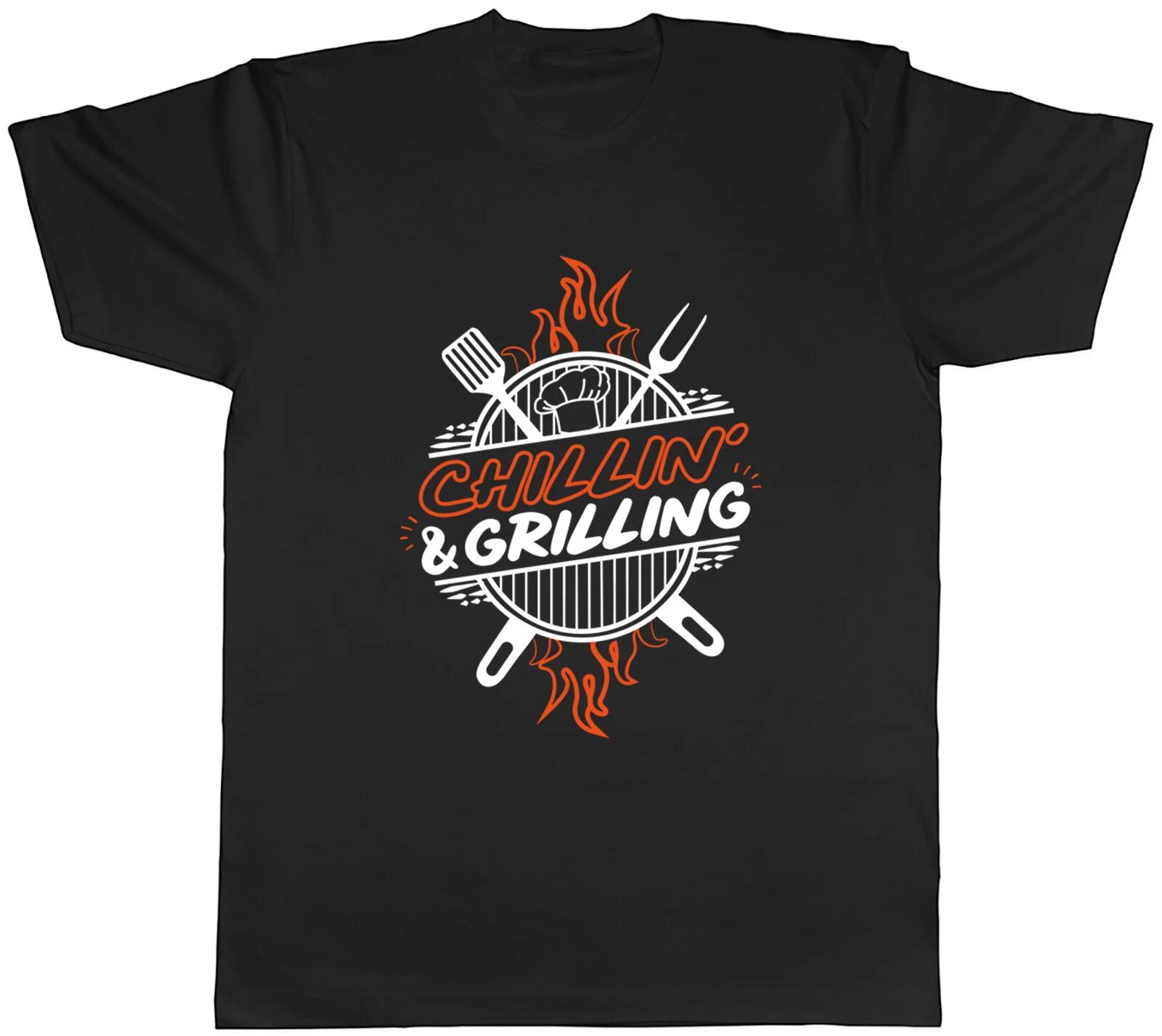 Chillin and Grilling Mens T-Shirt BBQ Barbecue Summer Grill Tee Gift XXXL