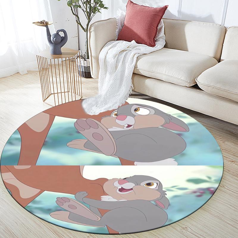 Thumper pattern round rug,Carpet Rug for Living Room Bedroom Playroom ,Non-slip Floor Mat,Holiday Gifts and Birthday Gifts.