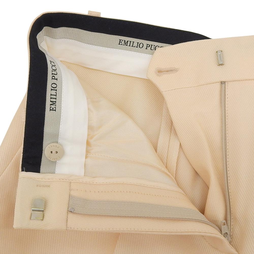 Emilio Pucci Excellent condition wool and silk center-press pants, women's, beige, size 38, 9ERT51 9E607 Bottoms 38 beigeUsed