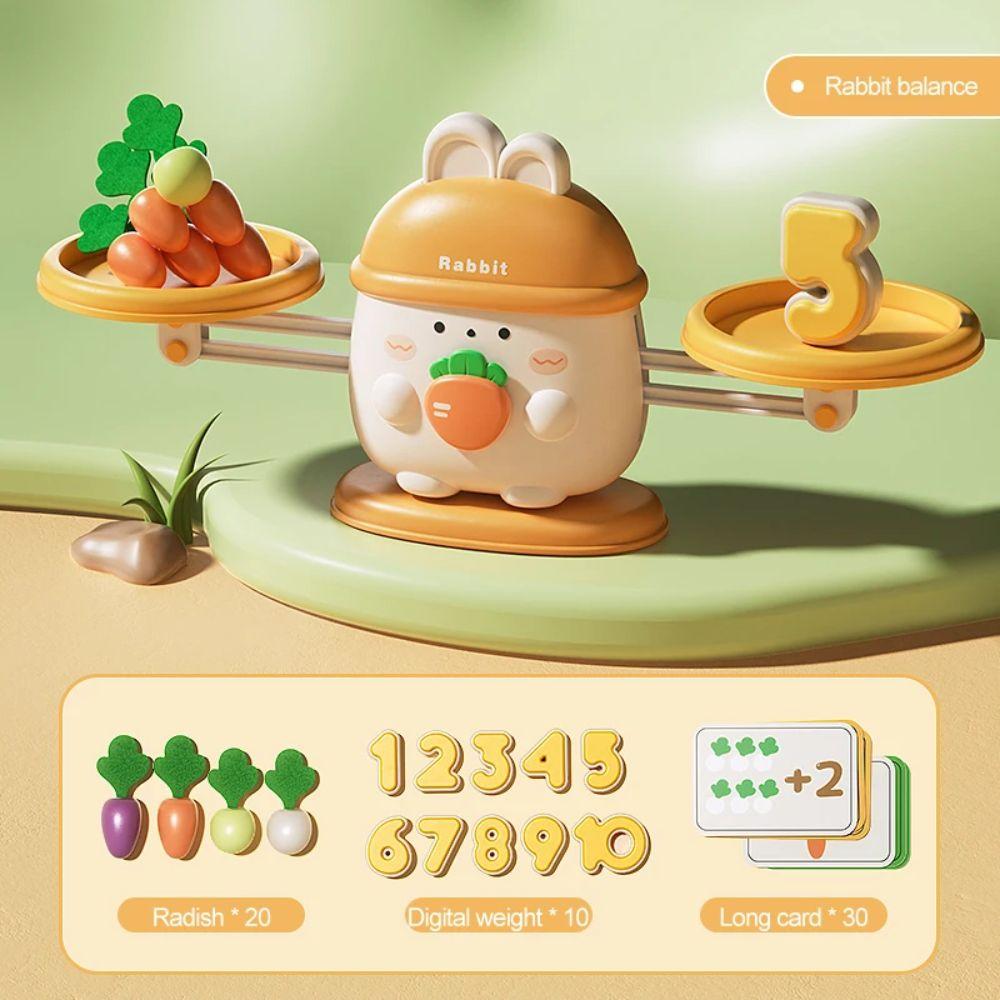 Interactive Games Carrot Harvest Toy Teaching Material Rabbit Balance Math Toy  Developmental