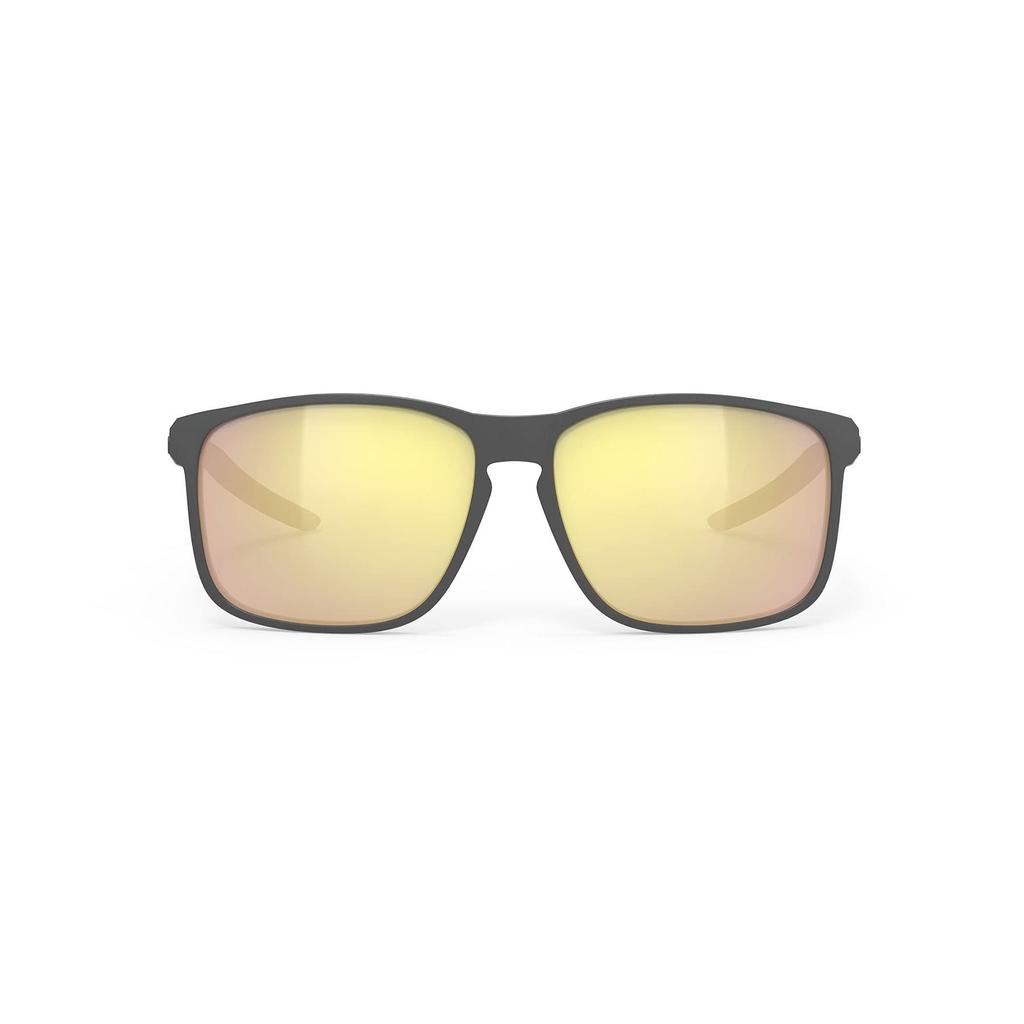 RUDYPROJECT OVERLAP Charcoal Matte Gold 58mm Sunglasses, Frame, Multi-Laser Lens, SP775738-0000,