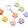 10Pcs/Lot 21*25mm Colorful Acrylic Cute Flower Shape Loose Charm Pendants for Necklace DIY Craft Jewelry Making Accessories