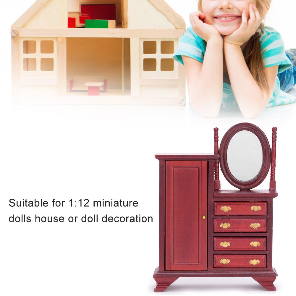 1:12 Doll House Miniature Sitting Room Dressing Table Dollhouse Decoration AccessoriesDressing Table Model