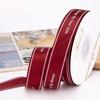 Polyester Letter Ribbon Always By Your Side Printed Ribbon For Flower Wedding Cake Gift Packaging High Quality Bouquet Ribbon
