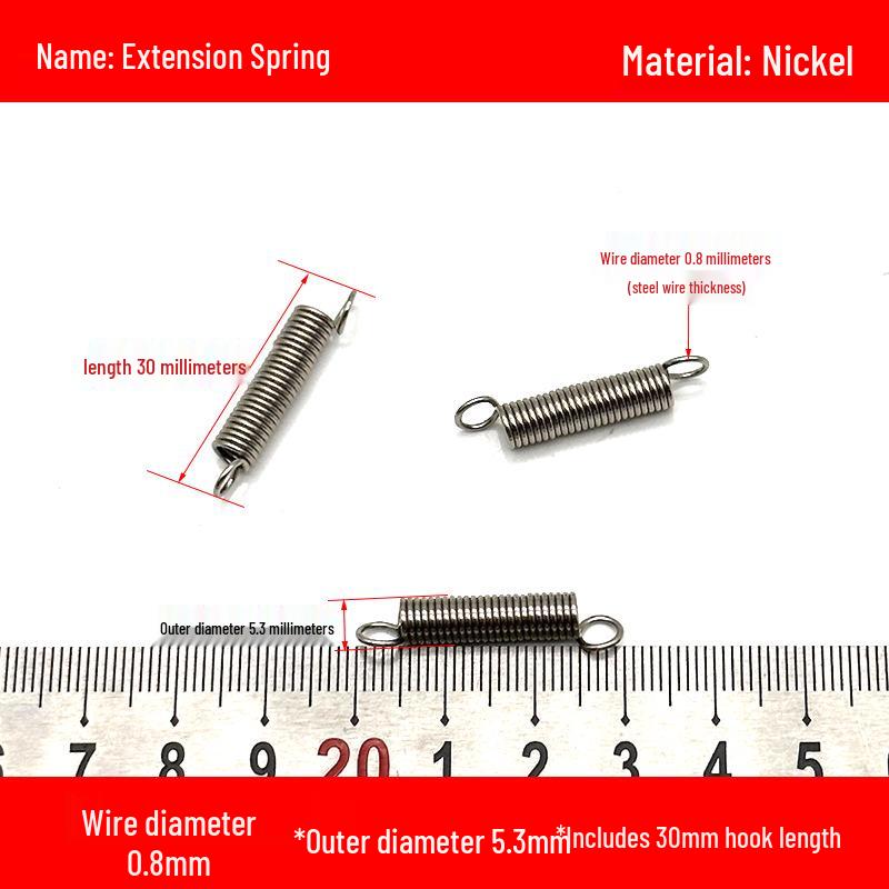 

Желтая пружина растяжения 0,8 мм с крючками - Усилие возврата степлера