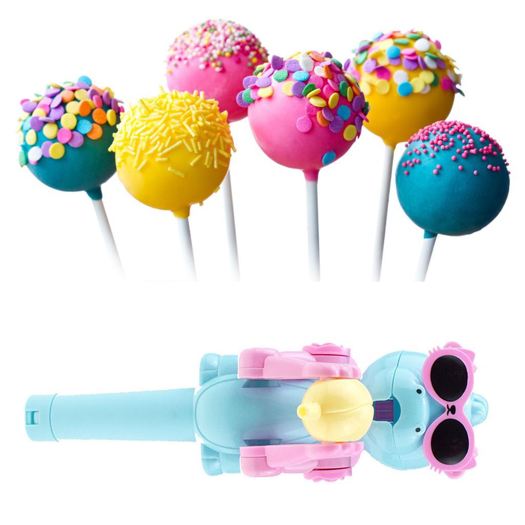 21cm Lollipop Oppbevaringsetui Søt Dyreformet Morsom Lollipop Robot Holder for Gutter Jenter Blå