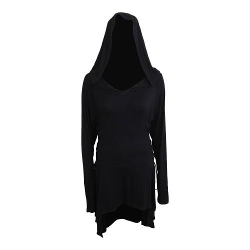 Spiral Direct Womens/Ladies Plain Hooded T-Shirt Dress