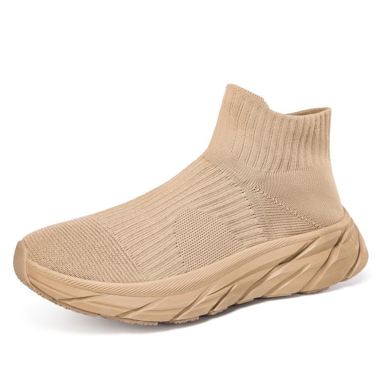 Autumn and Winter Velvet High-top Socks Cotton Shoes Large Size Soft-soled Casual Sports Shoes