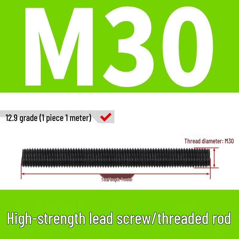 High-Strength Full Thread Screws and Rods: 8.8, 10.9, 12.9 Grade