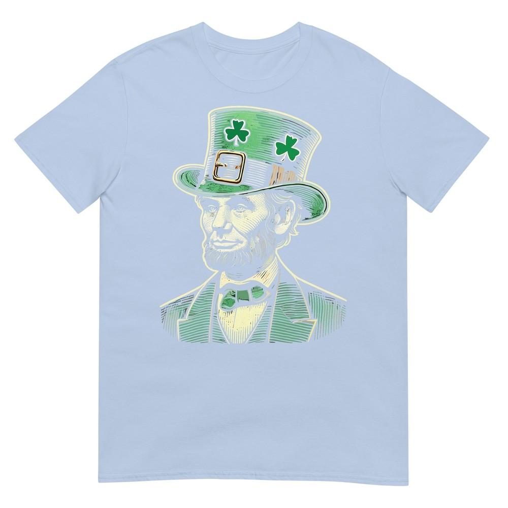 Unisex Patriotic St Patricks Day Irish Abraham Lincoln Funny TShirt S