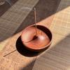 Round Solid Wood Incense Stick Holder Sandalwood Agarwood Incense Burner Handmade Tea Ceremony Incense Base Tray Holder