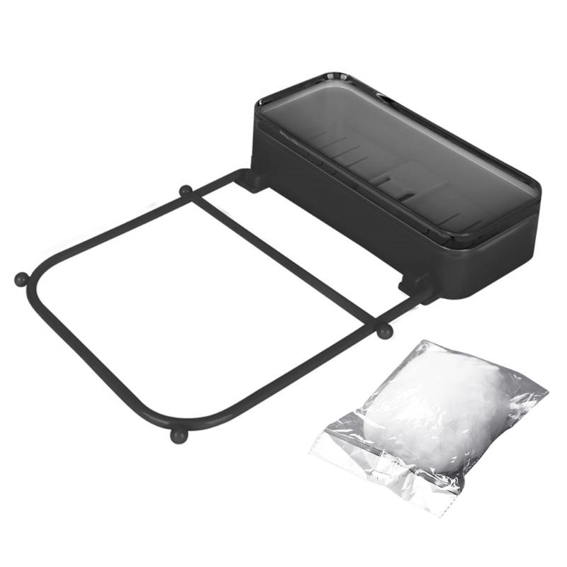 

Stylish Foldable Suction Cup Waste Rack Convenient for Kitchen Sink Efficiently Filters Food Debris With 50 Mesh Bags чорний