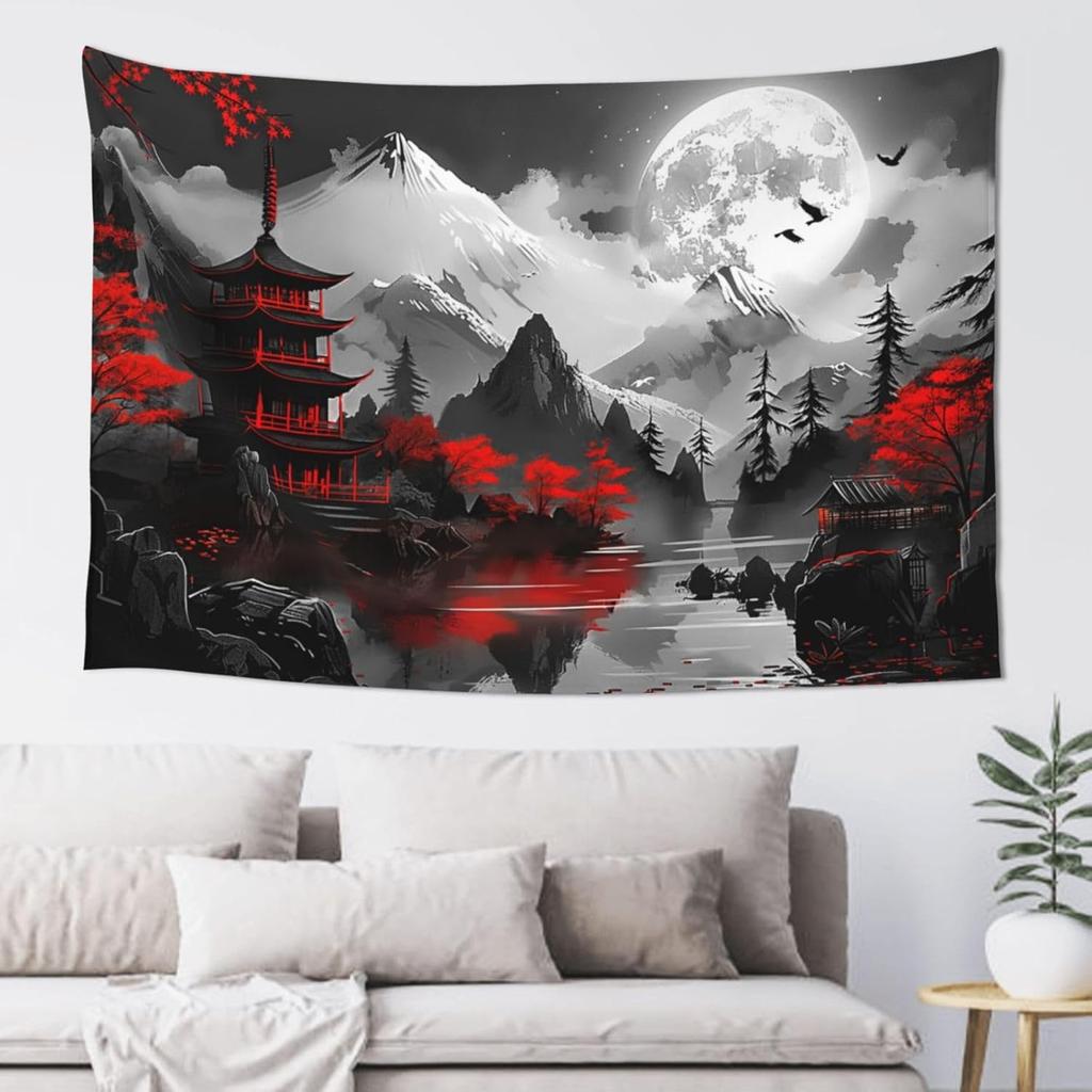 Botanical Polyester Fabric Tapestry Floral With Green White Spring Wall Hanging Tapestry,Plants Leaves Tapestry Daily Decorative
