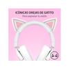 Auriculares Gaming Razer Kraken Kitty V3 X Con Cable Y Orejas De Gatito Micrófono Cardioide Blancos