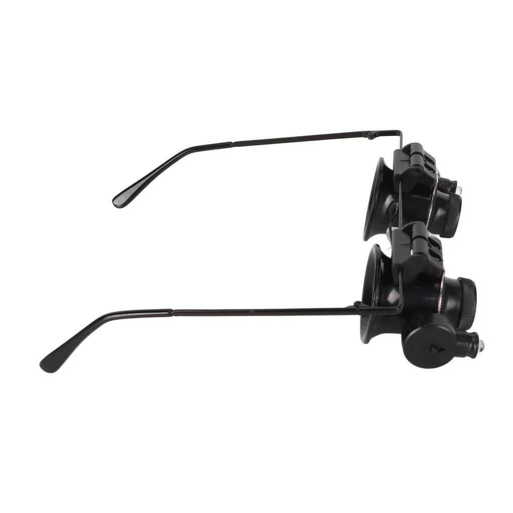 20X Klockreparationsförstoringsglas LED-lampa Klockreparation Juvelerare Värderingsverktyg Dubbelt Ögonförstoringsglas