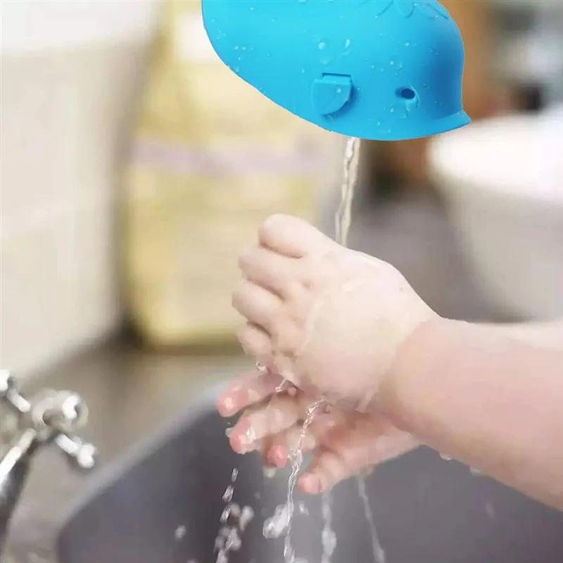 Children's Hot Water Bathroom Faucet Set, Silicone Bathtub Nozzle Protector, Faucet Extender, Kids Bathtub Safety Accessory