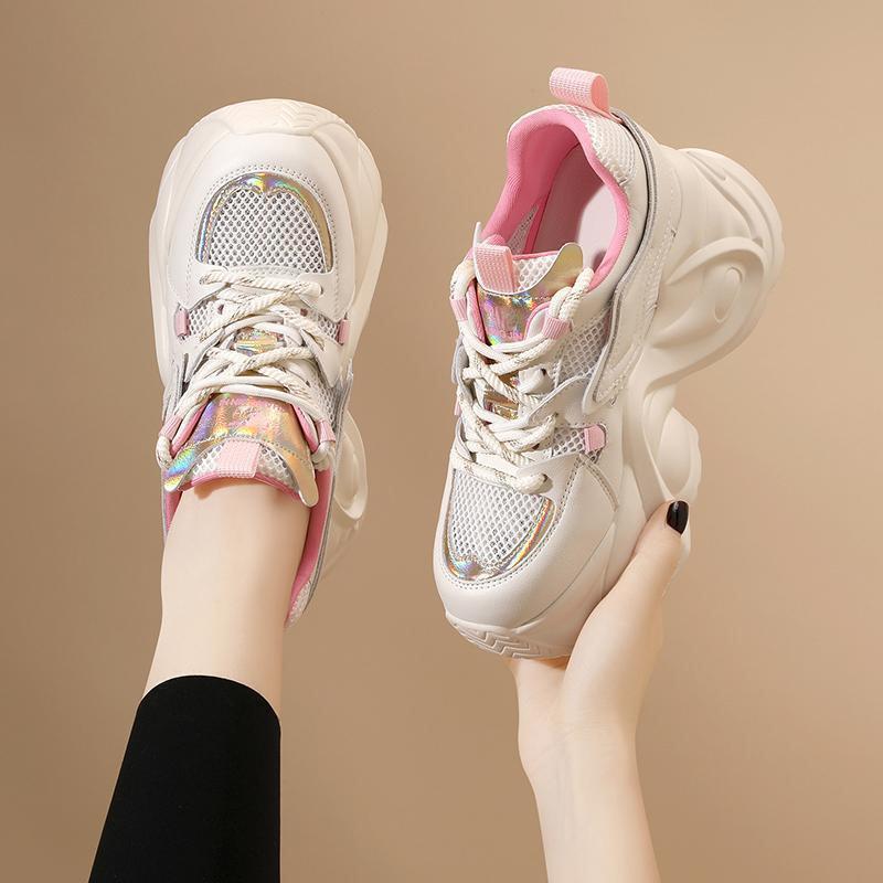 Premium explosion inner height increase dad shoes women's thick sole 9cm summer new small casual little white women's shoes