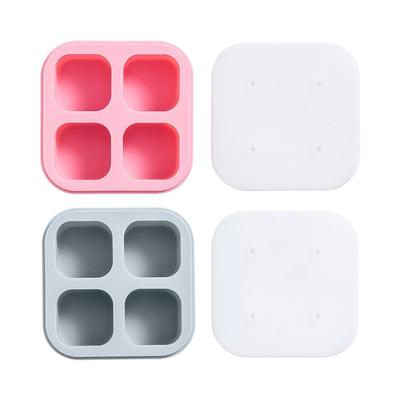 4 Cavity Square Shaped Silicone Lollipop Mold Chocolate Cake Decoration Mold Kitchen Baking Accessories Epoxy
