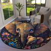 Colorfulanimal Round Area Rug,Carpet Rug for Living Room Bedroom Sofa Playroom Decor,Non-slip Floor Mat