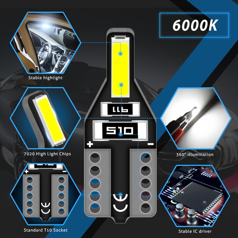 20x T10 W5W Led Bulbs Canbus Interior Reading Dome Lights For Volvo XC60 XC90 S60 V70 S80 S40 V40 V50 XC70 V60 C30 850 C70
