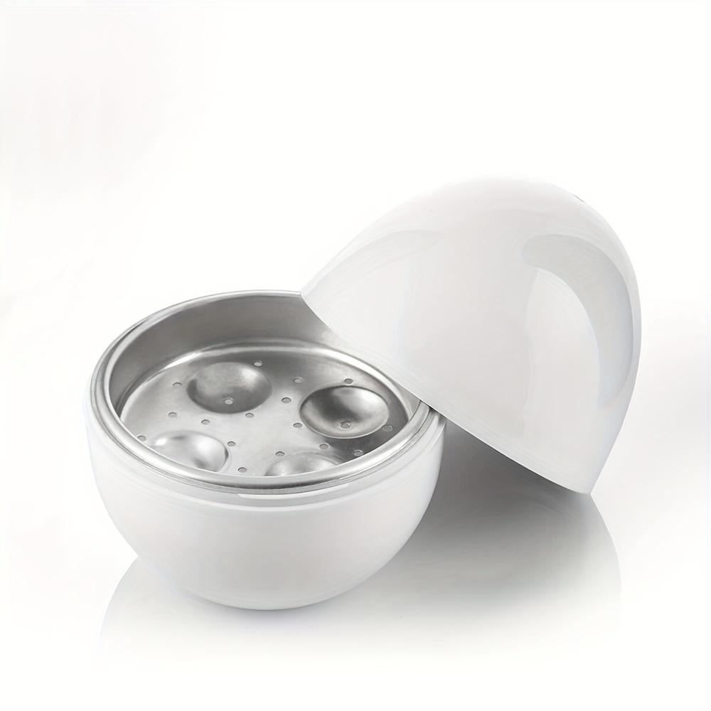 Microwave Egg Cooker, 4 Capacity, Boiled Egg Cooker, Egg Shape Compact Design Saving Time Hard Boiled Egg Cooker for Kitchen