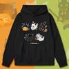 Halloween Katze Rollenspiel Verrückt Genki Print Herbst Neu Unisex Kinder Warm Locker Übergröße Sport Hoodie Jacke