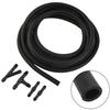 ABS Plastic+Rubber 1*2 M Hose 4X Hose Connectors For Windscreen Washer