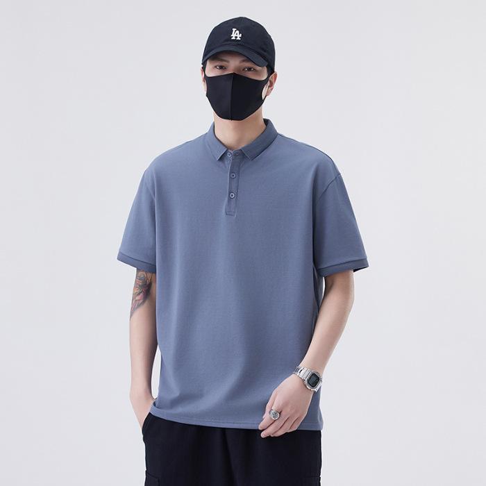New Summer T-shirt Loose Trendy Lapel Short-sleeved POLO Shirt T-shirt