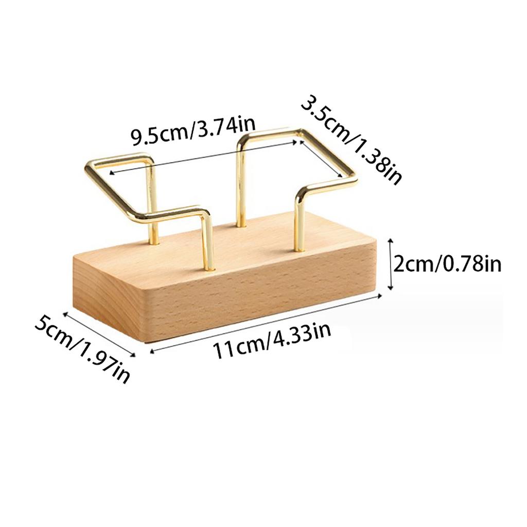 Wooden Business Card Display Stand Durable Solid Wood Desktop Organizer for Business Trip Office Front Desk Use