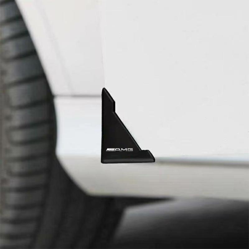2pcs Car Door Corner Protection Decals 3D Sticker Car Styling For Mercedes Benz AMG W212 W205 W246 W177 W176 W213 GLC GLE GLS ML Welcome Laser Lamp