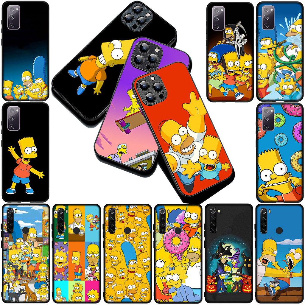 Sfondo S-Simpsons Bart Cover per Telefono Custodia Morbida per Samsung Galaxy S22 S21 S20 FE Ultra Plus A07 A17 A15 A16 A25 A57 A37 Cover