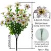 7-Fork Eucalyptus Violet Artificial Flowers - Small Green Plastic Bunch for Home & Garden