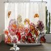 Beautiful Flowers Printed Shower Curtain Waterproof Polyester Curtain With Hook Decoration Bathroom Curtain 3D Shower Curtains