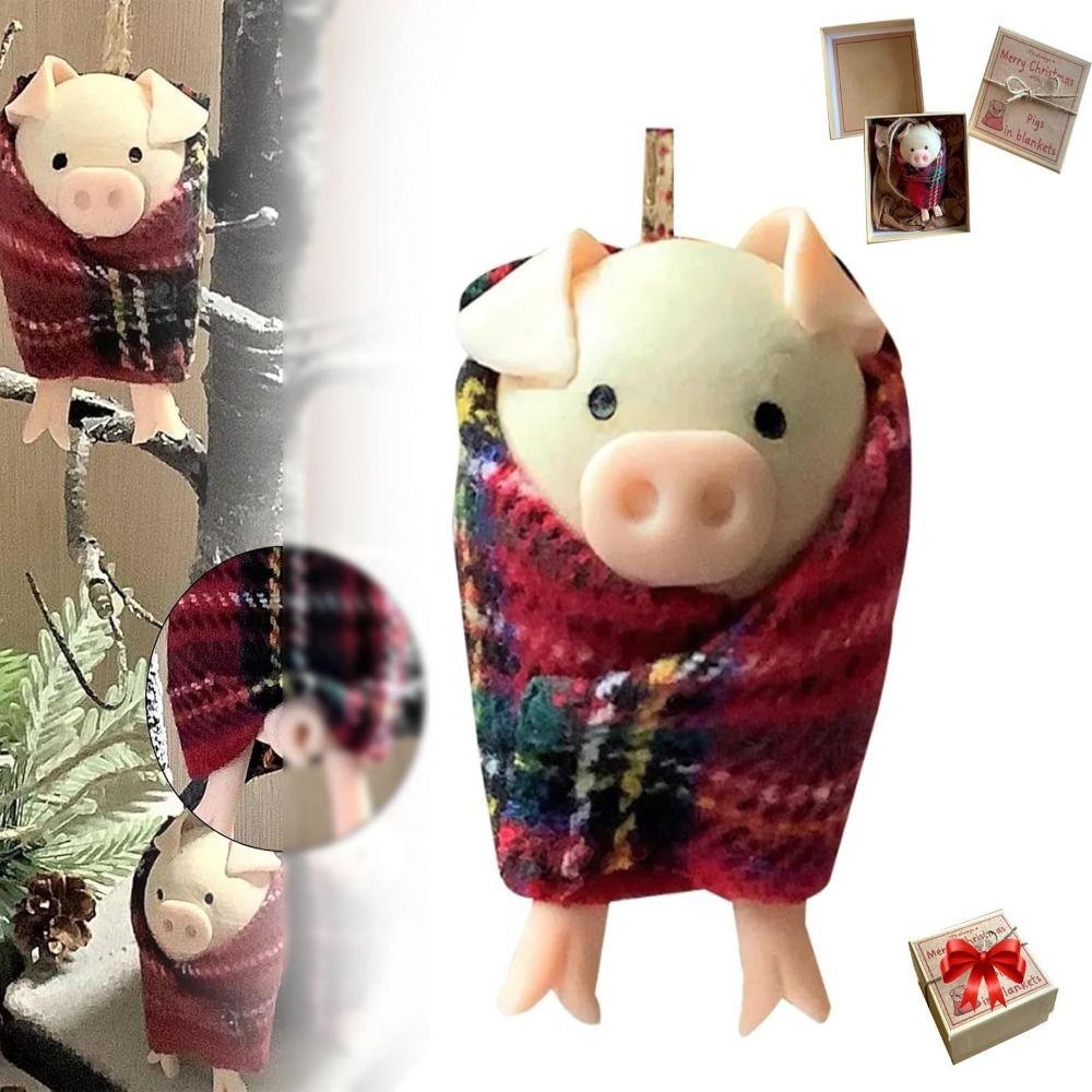 

Handcraft Pig Pendant Unique Christmas Ornament Fashion Christmas Tree Ornament