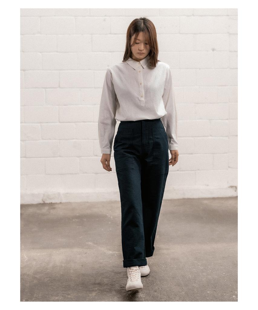 COTTON BELL Cotton Fatigue Pants - Navy