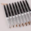 Nail Art Brush Metal Handle Soft Faux Mink Bristles Multifunctional UV Gel Carving Pen Professional Manicure Tool Nail Acrylic Liquid Powder