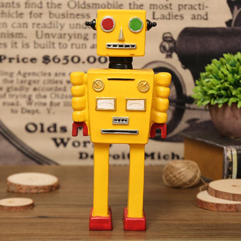 Resin Retro Robot Artwork For Home Office Gift For Teens And Decoration Friends